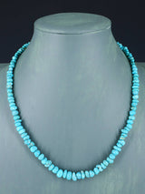Collier turquoise à brin unique de bijoux indiens amérindiens de 22 pouces