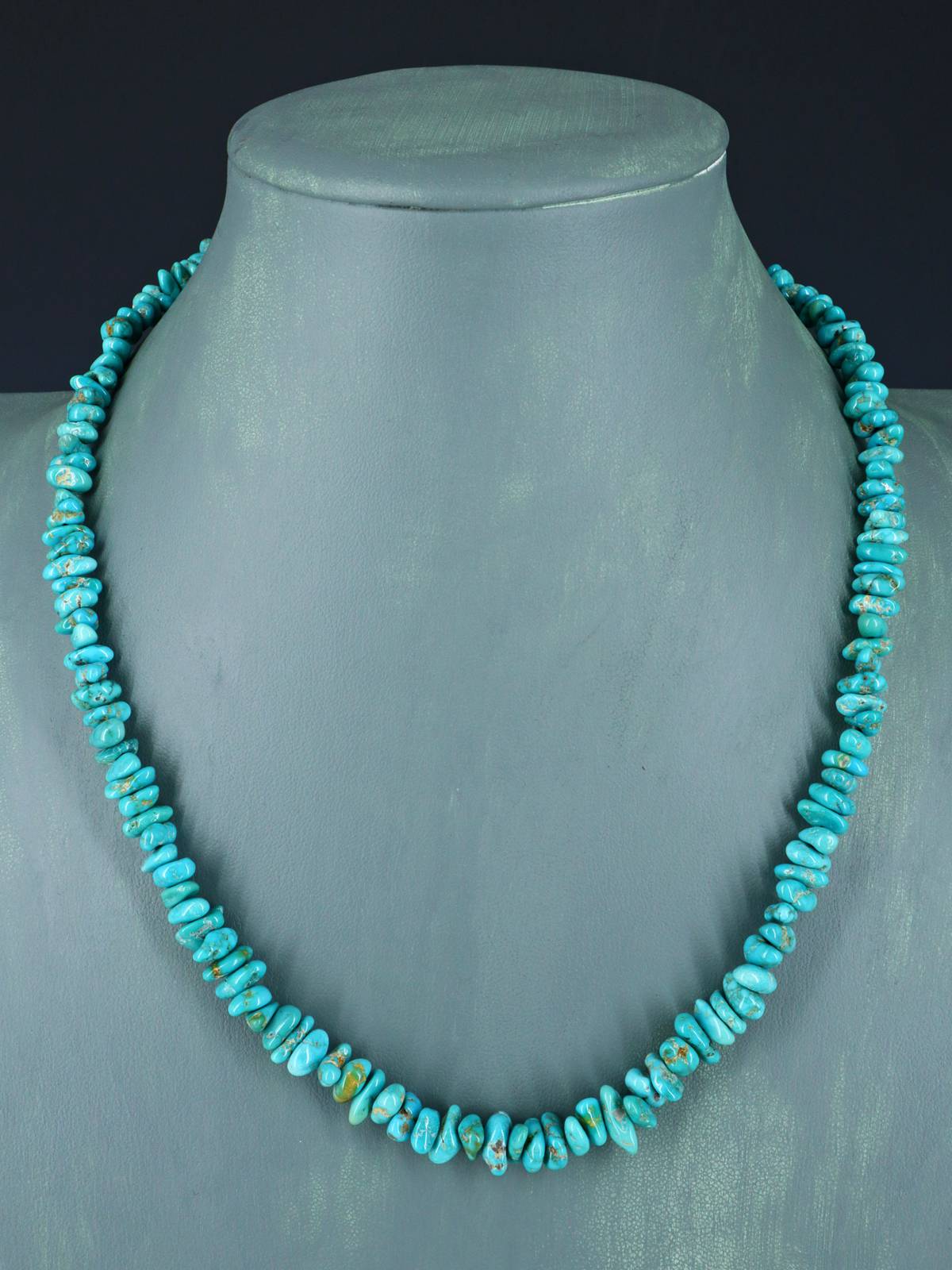 Native American Jewelry Single Strand Turquoise Nugget Necklace