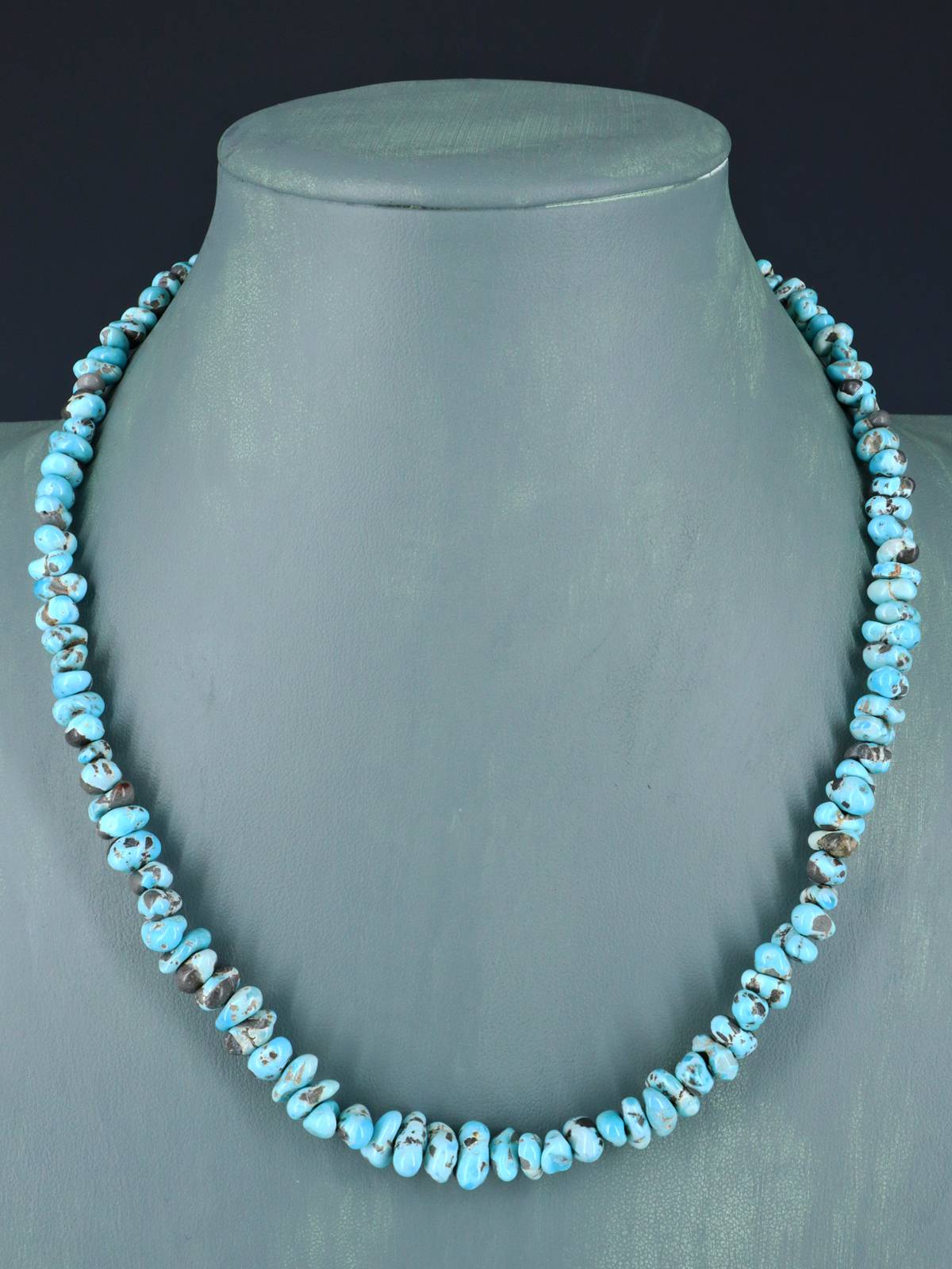 Native American Jewelry Single Strand Turquoise Necklace