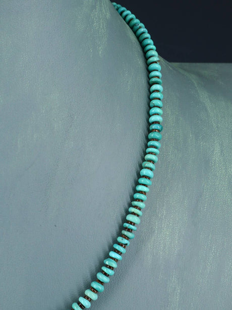 Collar de amatista y turquesa de joyería nativa americana