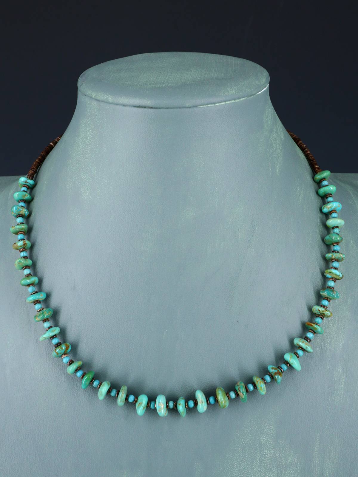 Collar de amatista y turquesa de joyería nativa americana