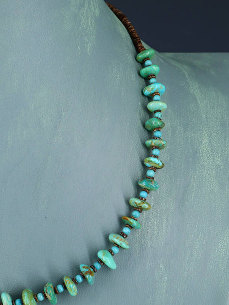 Collar de amatista y turquesa de joyería nativa americana