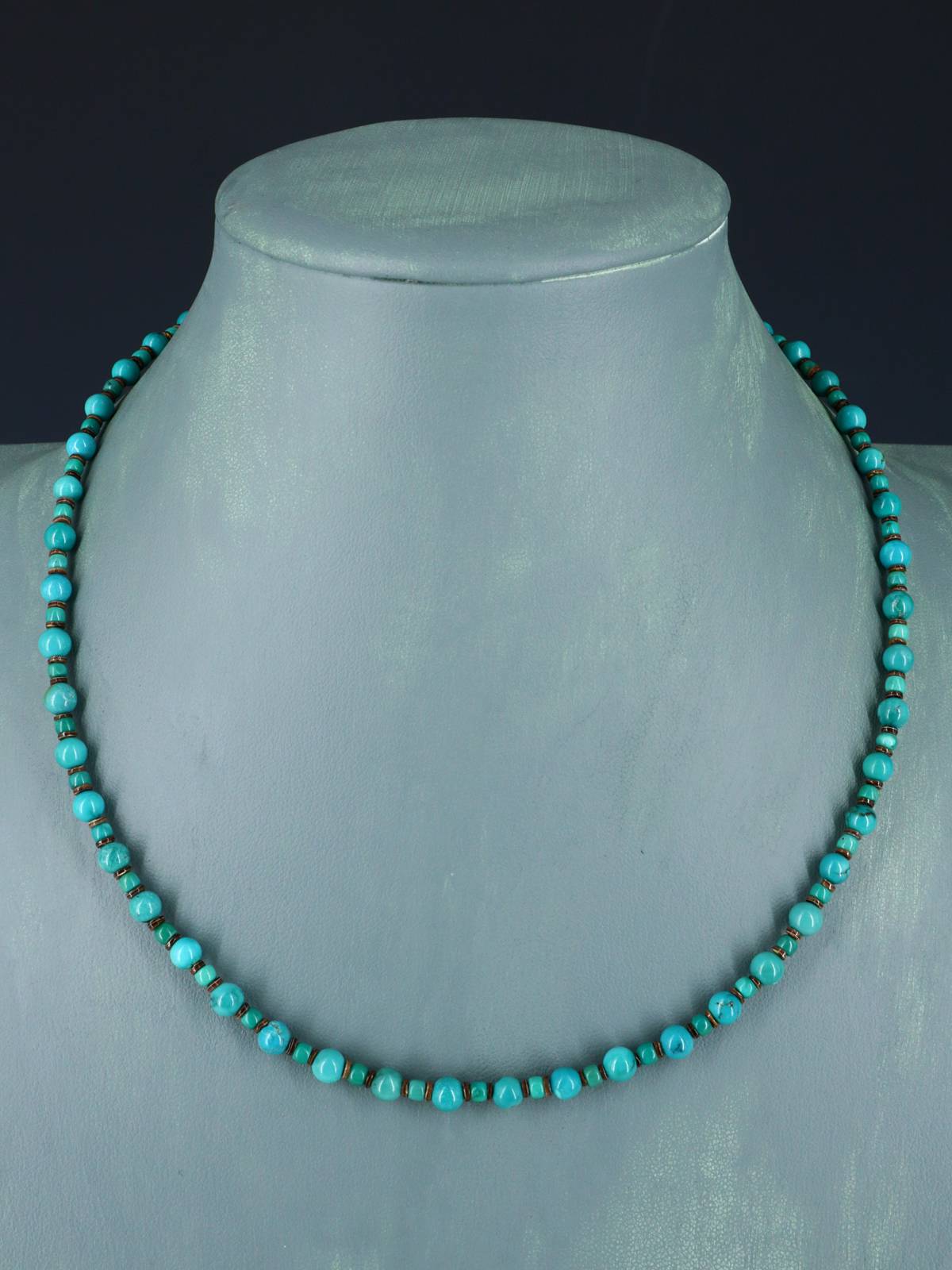Collar de amatista y turquesa de joyería nativa americana