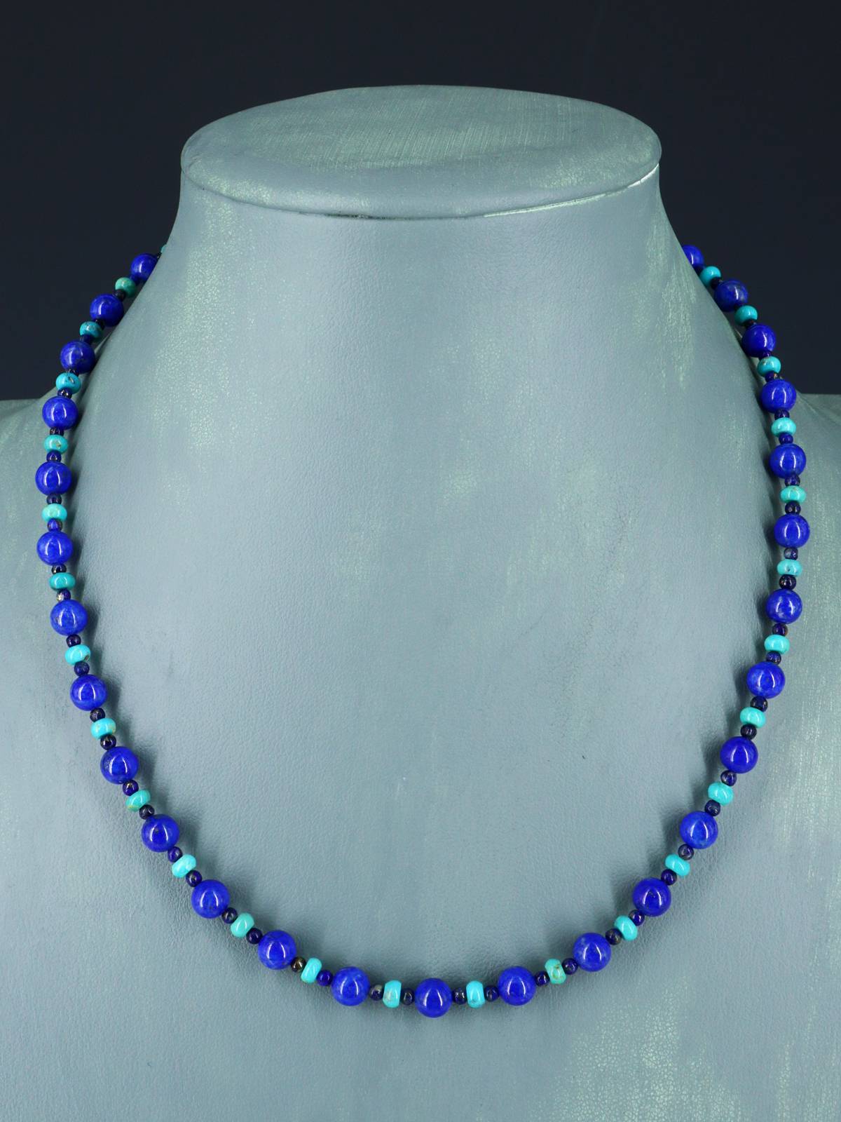 Native American Jewelry Lapis and Turquoise Necklace