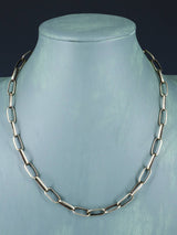 Collier de chaîne à maillons en argent sterling fait à la main de 24 po