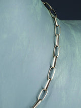 Collier de chaîne à maillons en argent sterling fait à la main de 24 po