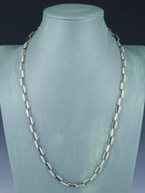 Navajo 24" Collier de chaîne à maillons en argent sterling fait à la main