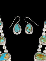 Ensemble de colliers Sonoran Gold Turquoise en argent sterling avec fleurs de courge