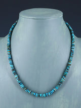 Navajo 18" Single Strand Turquoise Beaded Necklace - PuebloDirect.com