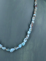 Navajo Single Strand Larimar Nugget Necklace