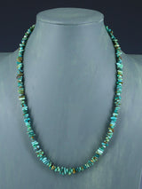 20" Single Strand Natural Carico Lake Turquoise Necklace - PuebloDirect.com