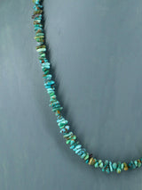 20" Single Strand Natural Carico Lake Turquoise Necklace - PuebloDirect.com