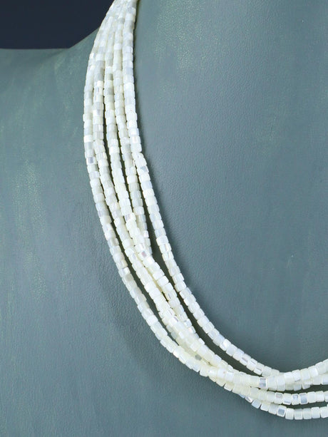 Native American Five Strand Mother of Pearl Necklace