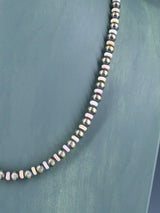 20" Navajo Jewelry Pink Conch Sterling Silver Beaded Necklace
