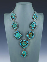 Native American Jewelry Royston Turquoise Lariat Necklace
