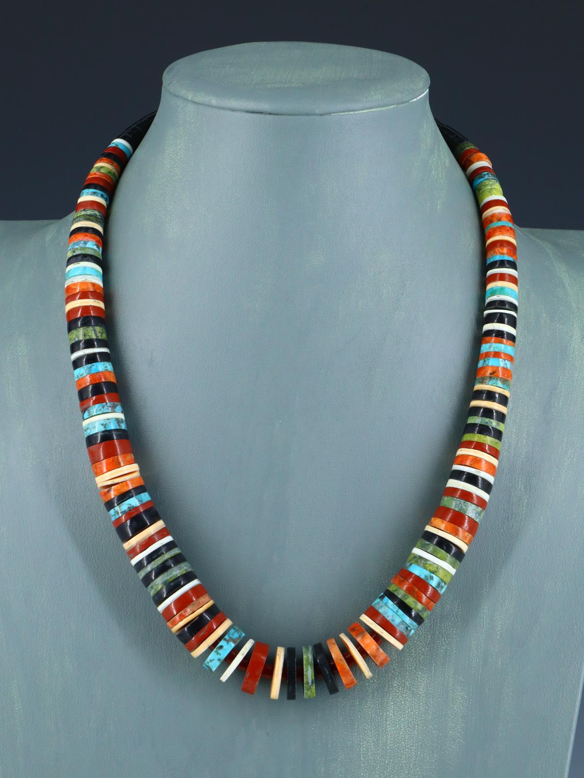 Native American Pipestone Turquoise and Shell Necklace