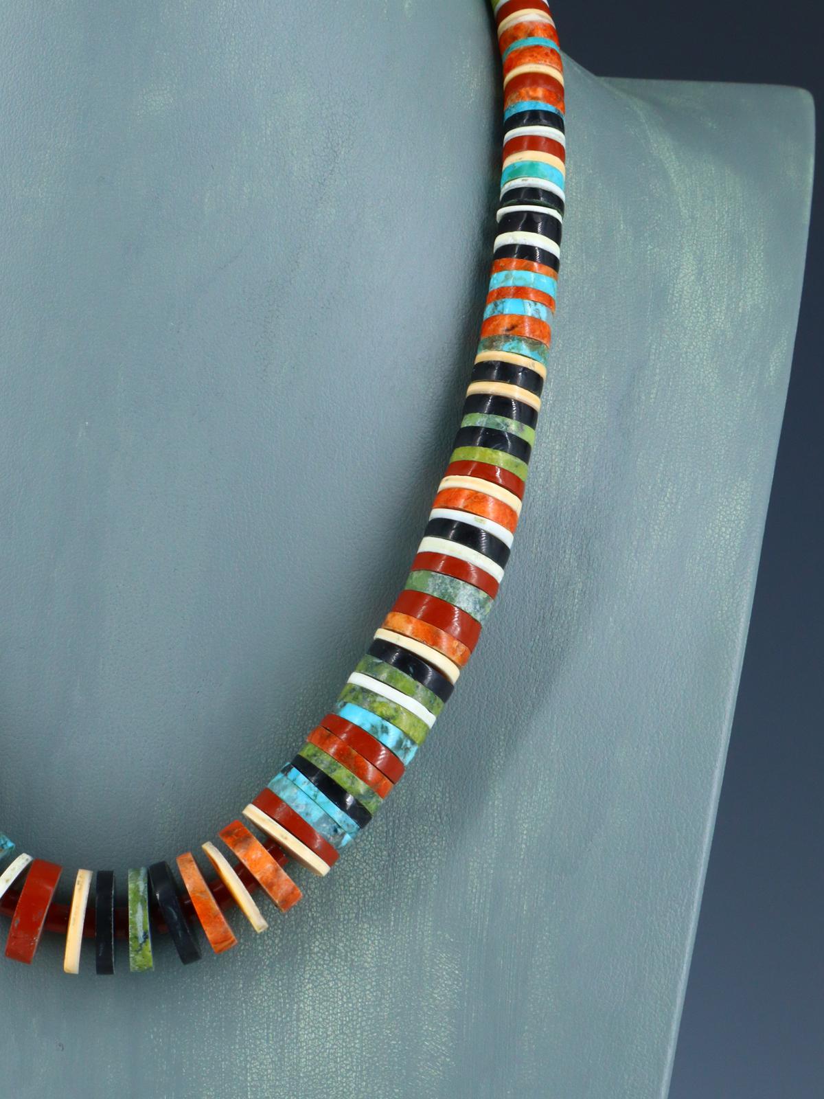 Native American Pipestone Turquoise and Shell Necklace