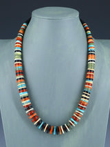 Native American Pipestone Turquoise and Shell Necklace