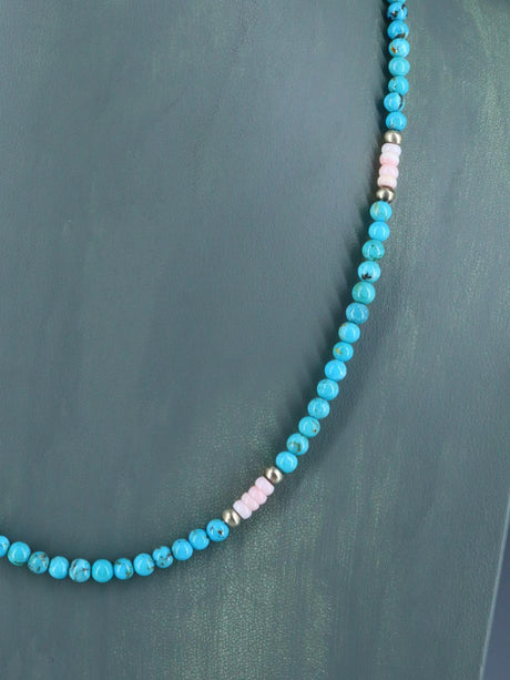 Joyería nativa americana Collar de ónix negro y turquesa