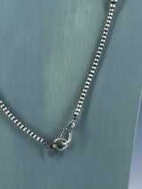 Collar de cuentas de plata de ley de nativos americanos de 24"