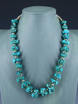 Vintage Native American Turquoise Nugget Necklace - PuebloDirect.com