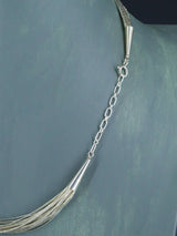 18" Twenty Strand Liquid Silver Necklace - PuebloDirect.com