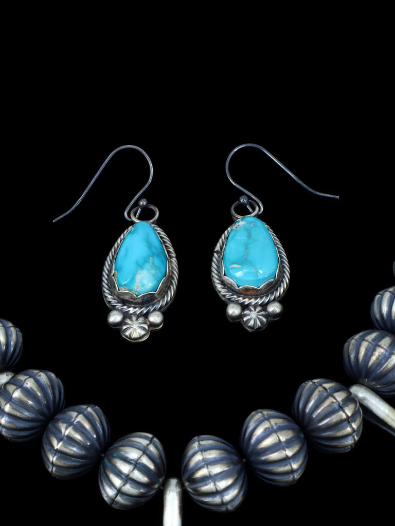 Native American Fox Turquoise Sterling Silver Necklace Set - PuebloDirect.com