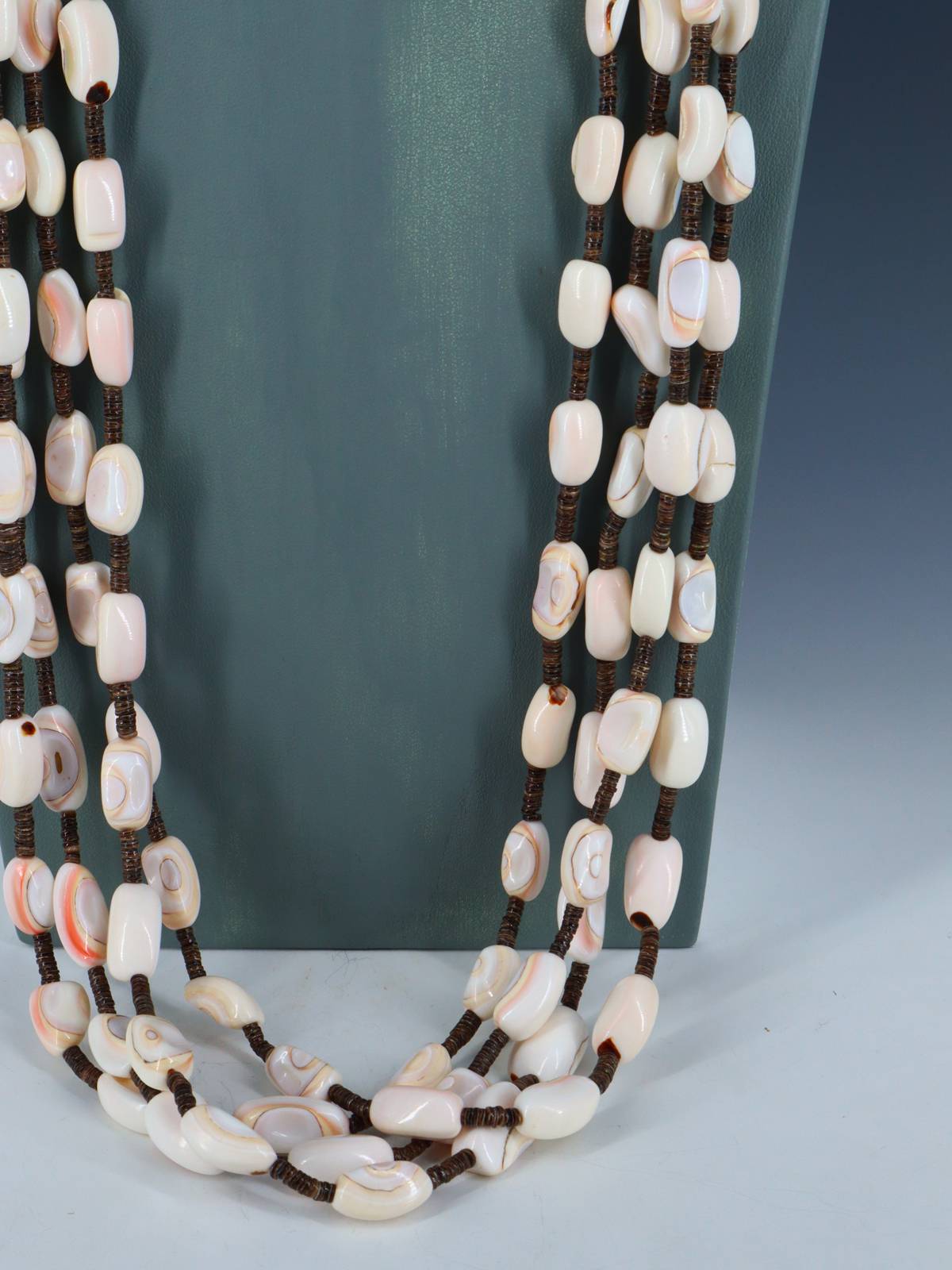 Native American Santo Domingo Shell Four Strand Necklace - PuebloDirect.com