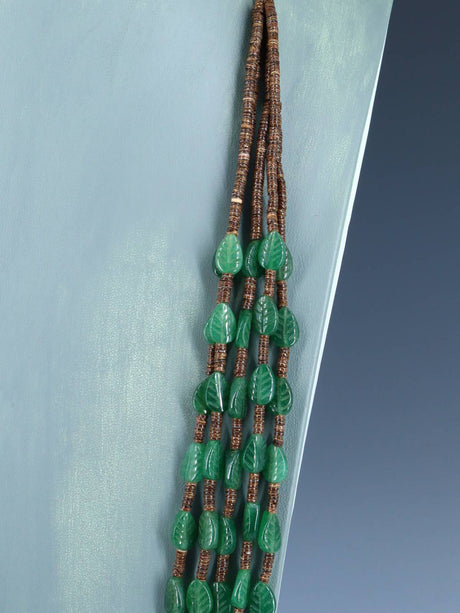 Native American Santo Domingo Jadeite Four Strand Necklace - PuebloDirect.com