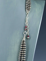 Navajo Purple Spiny Oyster Three Strand Beaded Necklace Set - PuebloDirect.com