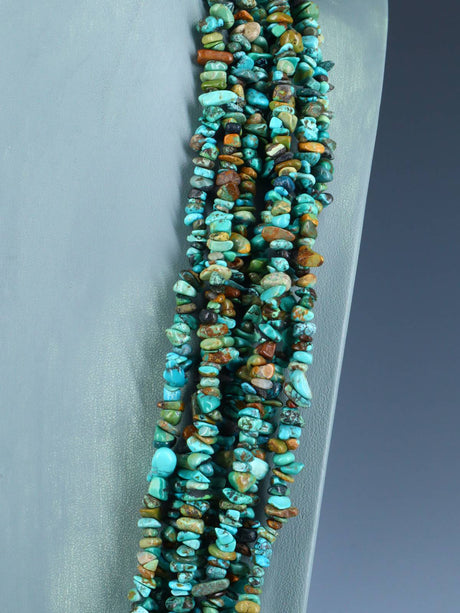 Seven Strand Navajo Turquoise Beaded Necklace - PuebloDirect.com