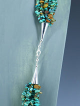 Native American Jewelry Seven Strand Turquoise Necklace - PuebloDirect.com