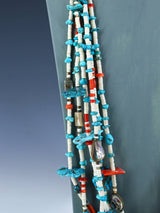 Native American Jewelry Santo Domingo White Shell Treasure Necklace - PuebloDirect.com