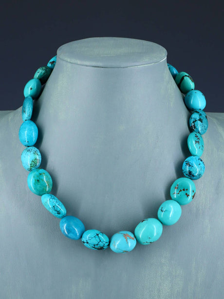 Native American Jewelry Single Strand Turquoise Necklace - PuebloDirect.com
