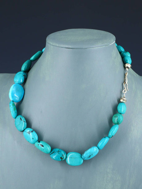Native American Jewelry Single Strand Turquoise Necklace - PuebloDirect.com