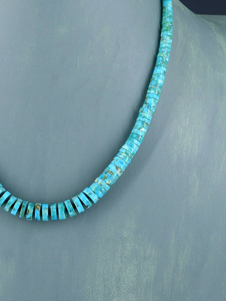 Native American Jewelry Single Strand Turquoise Necklace - PuebloDirect.com