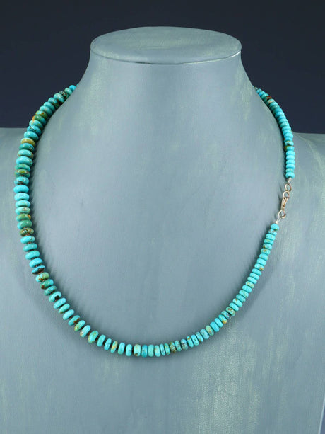 Native American Jewelry Single Strand Turquoise Necklace - PuebloDirect.com