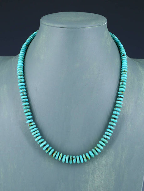 Native American Jewelry Single Strand Turquoise Necklace - PuebloDirect.com