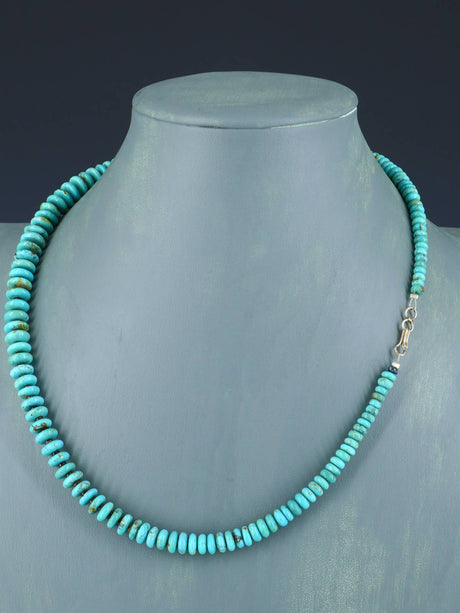 Native American Jewelry Single Strand Turquoise Necklace - PuebloDirect.com