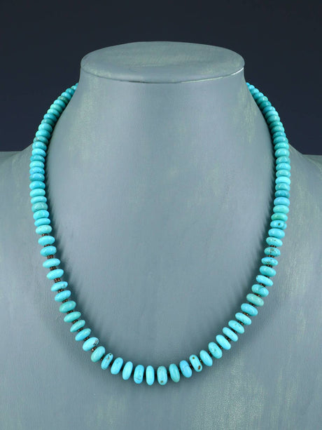 Native American Jewelry Single Strand Turquoise Necklace - PuebloDirect.com