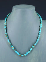 Native American Jewelry Single Strand Turquoise Nugget Necklace - PuebloDirect.com