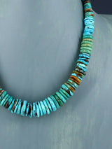 18" Native American Jewelry Single Strand Turquoise Necklace - PuebloDirect.com