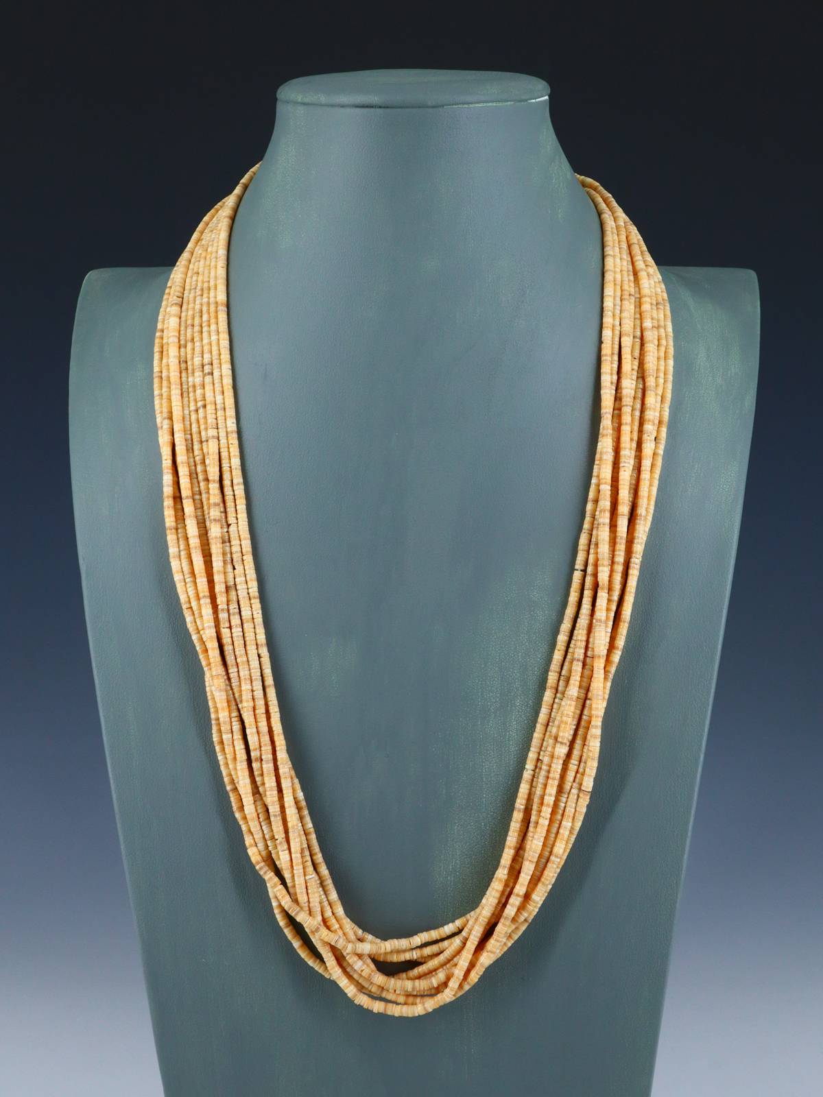 Native American Santo Domingo Shell Heishi Necklace - PuebloDirect.com