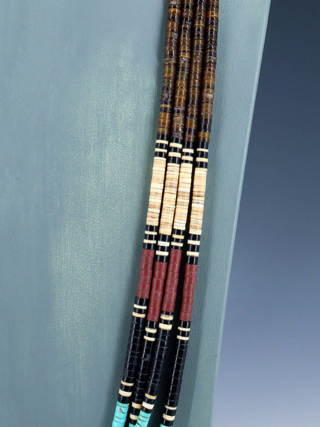 Four Strand Native American Santo Domingo Multi Stone Necklace - PuebloDirect.com