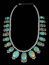 Navajo Sterling Silver Stone Mountain Turquoise Necklace - PuebloDirect.com
