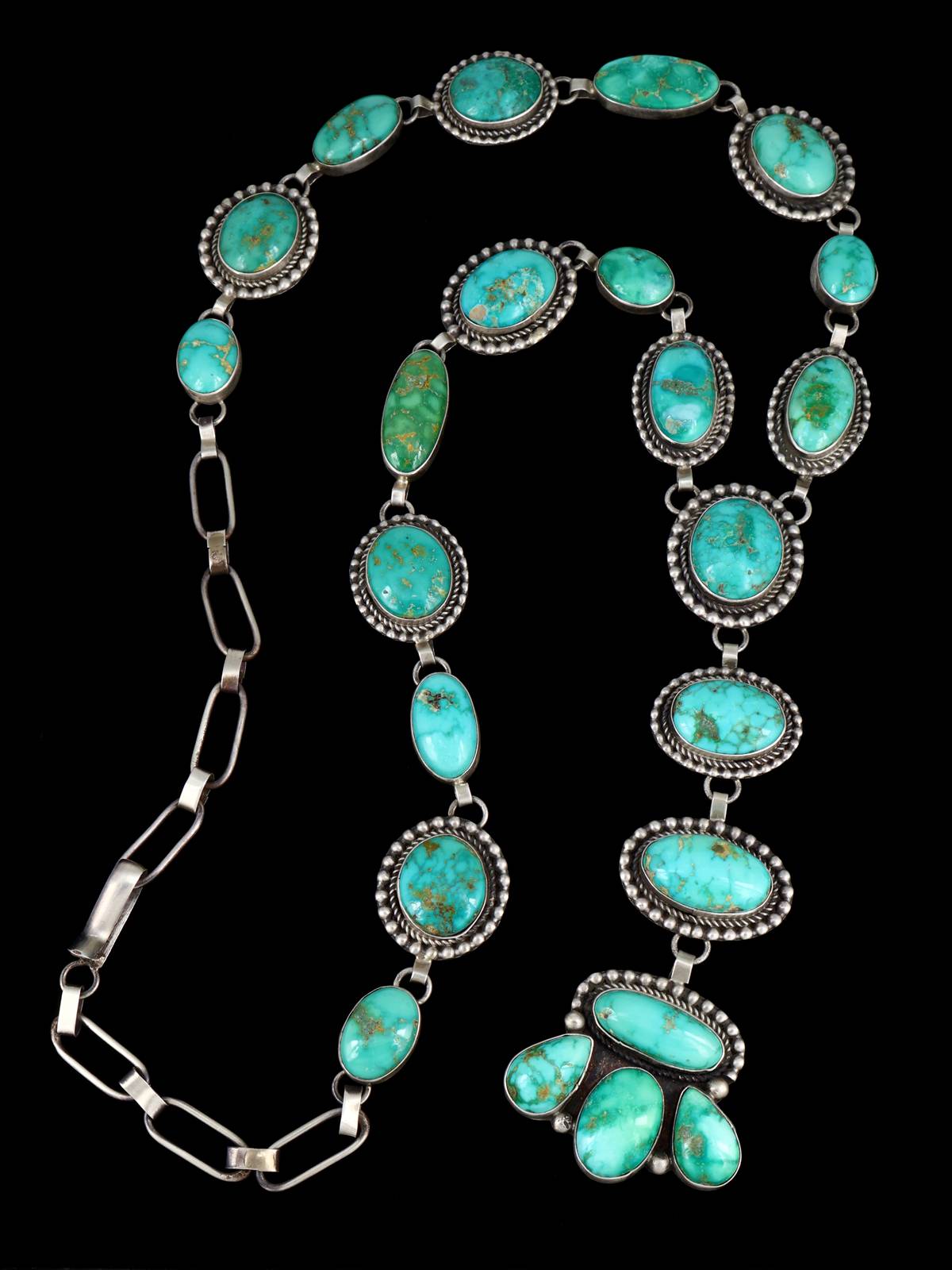 Native American Emerald Valley Turquoise Lariat Y Necklace - PuebloDirect.com