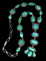 Native American Emerald Valley Turquoise Lariat Y Necklace - PuebloDirect.com