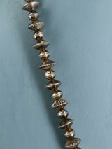 Estate Vintage Native Inlay Sterling Silver Spinner Pendant and Necklace - PuebloDirect.com