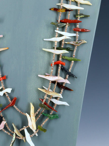 Vintage Estate Triple Strand Zuni Fetish Necklace - PuebloDirect.com