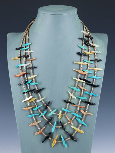 Vintage Estate Triple Strand Fetish Necklace - PuebloDirect.com